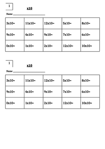 Mastery Approach to Times Tables tests for Year 3