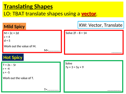 Translating Shapes Lesson