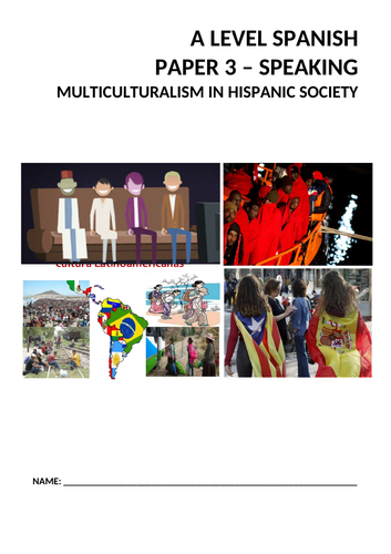 New Spanish A Level: Paper 3. Theme 3: Multiculturalism in the Hispanic world. Discussion cards.