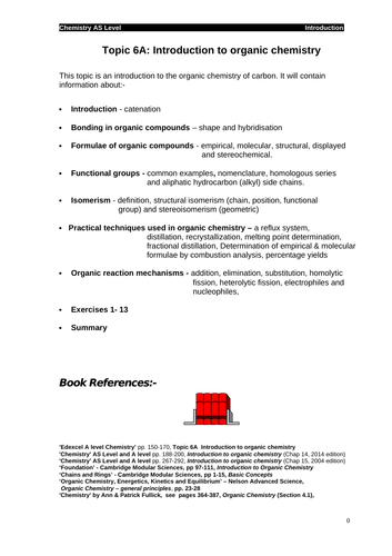 Edexcel chemistry Topic 6A: Introduction to Organic Chemistry