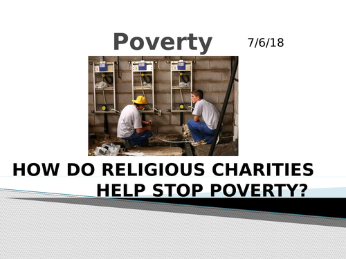 How do religious charities help to stop poverty?