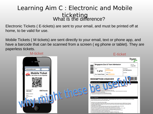 Btech Travel and Tourism Mobile Ticketing Unit 1