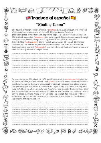 Finding Lorca traducciones