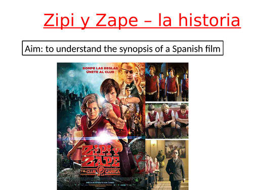 Zipi y Zape y el club de la canica film study KS3 Spanish
