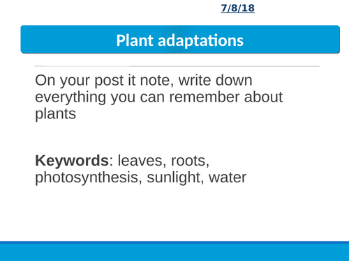Plant Adaptations