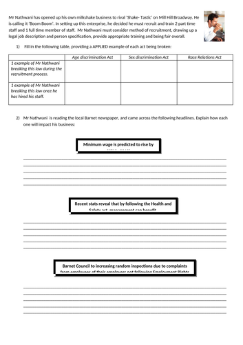 employment law worksheets | Teaching Resources