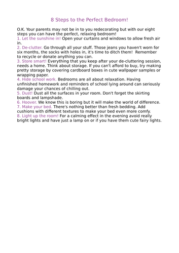 Instruction Writing Extract and Activities Language Analysis GCSE Functional Skills