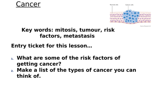 Cancer - GCSE Biology