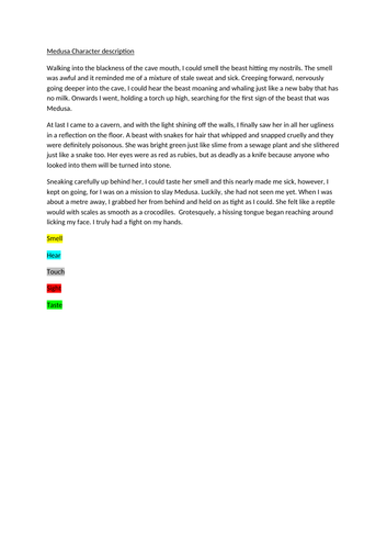 Medusa Character description