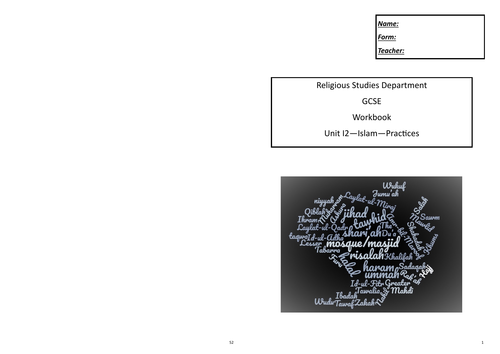 Eduqas GCSE RS Component 3 - Islam Practices Workbook