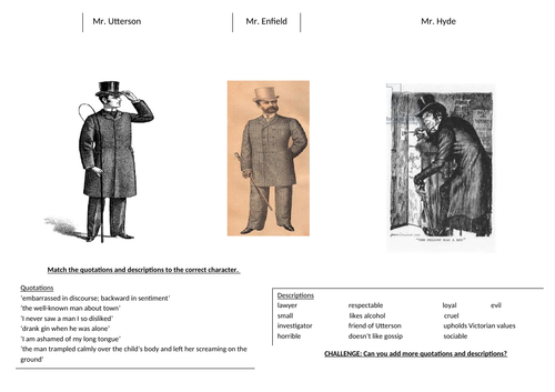 Jekyll and Hyde EAL resources