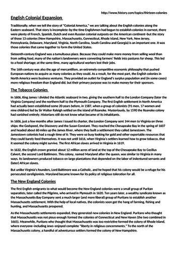 13 Original Colonies of America