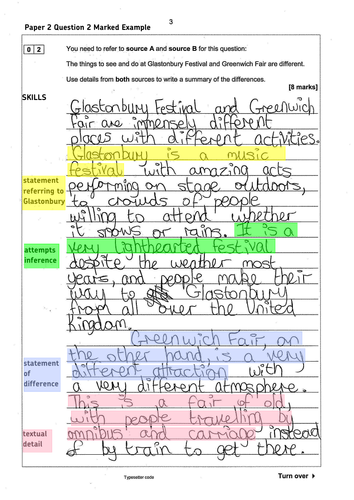 AQA English Language Paper 2 Marked and Annotated Student ...