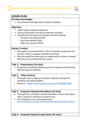 Lesson:   computer networks