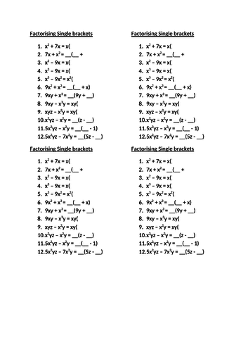 Single bracket supported questions