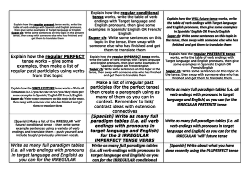 Challenge capsules - MFL/Spanish/French/German