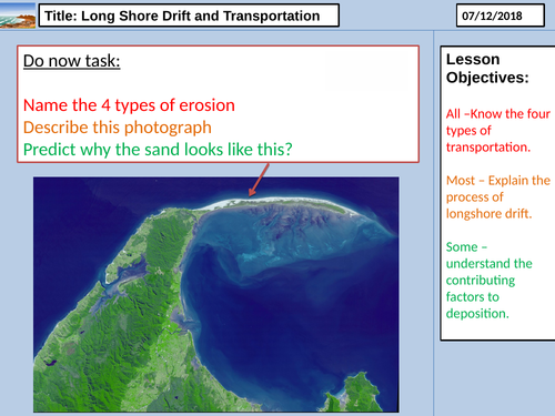 Lesson 4 - Longshore Drift and Deposition