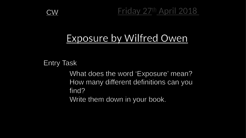 Exposure by Wilfred Owen