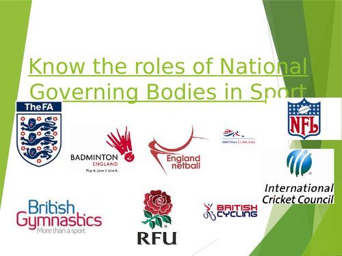 OCR National Certificate in Sports Studies R051 L04 - NGB's power point