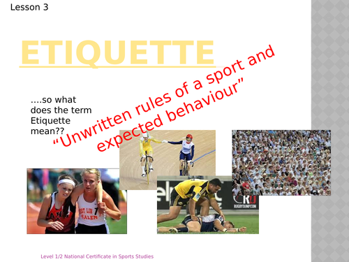 OCR National Certificate in Sports Studies R051 L02 - initiatives power point