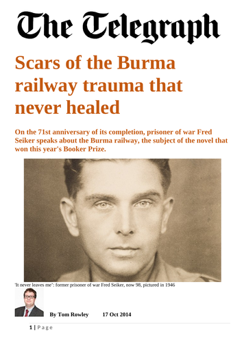 Ezine article - Scars of the Burma railway trauma that never healed