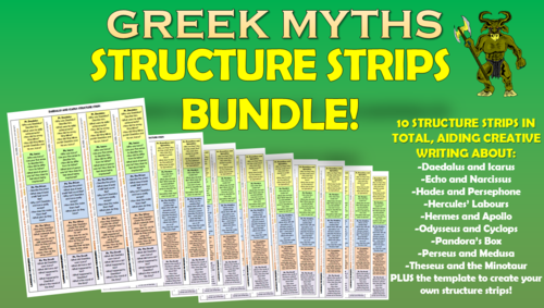 Greek Myths Creative Writing Structure Strips!