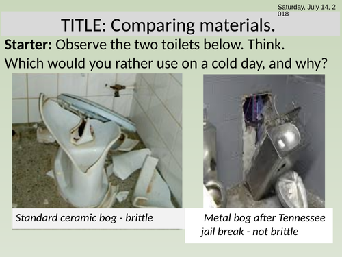 KS3 Materials Properties, Life Cycle Assessment