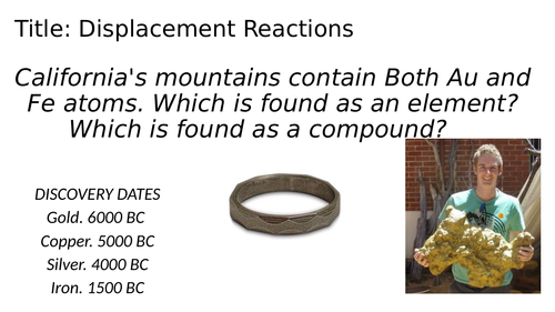 Key Stage 3, Displacement reactions, Practical, Reactivity