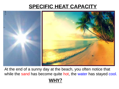 2018 AQA GCSE Physics Unit 1 (P1): Specific Heat Capacity L5