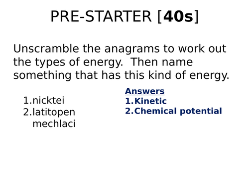 2018 AQA GCSE Physics Unit 1 (P1): Efficiency L9