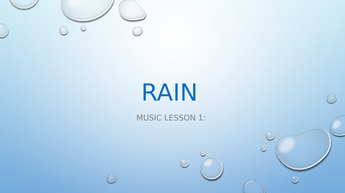 Music SEN sensory lesson - rain