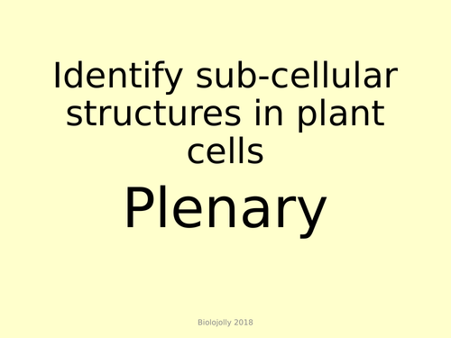 Plant cell labelling activity