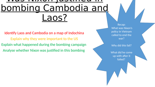 Was Nixon justified in bombing Cambodia and Laos?