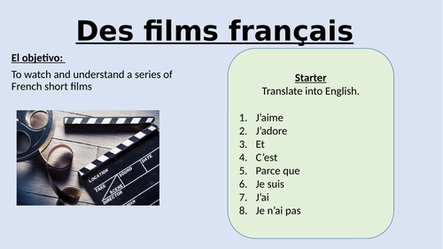 French short film festival lesson