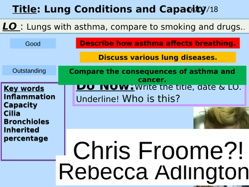 Asthma, lessons, Key Stage 3