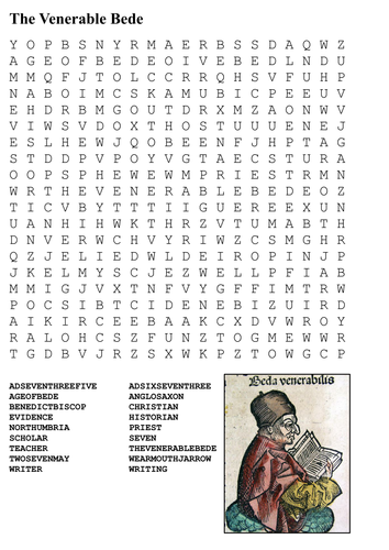 The Venerable Bede Word Search