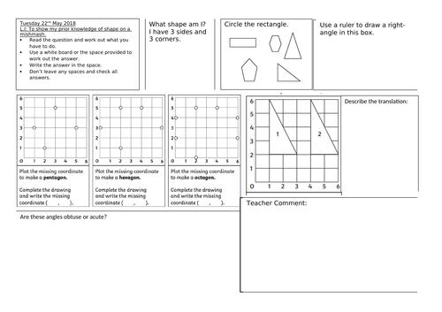 Shape mish-mash (formative assessment) Year 3/4 | Teaching Resources