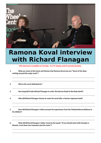 Ramona Koval interview with Richard Flanagan