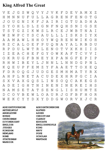 King Alfred The Great Word Search