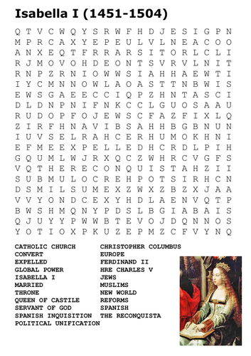 Isabella I of Castile Word Search