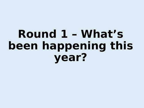 End of year quiz 2018