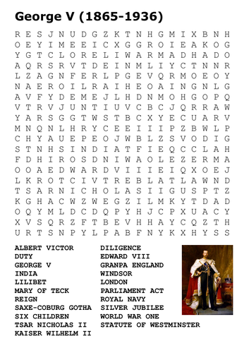George V Word Search