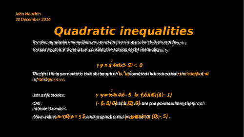 Quadratic inequalities