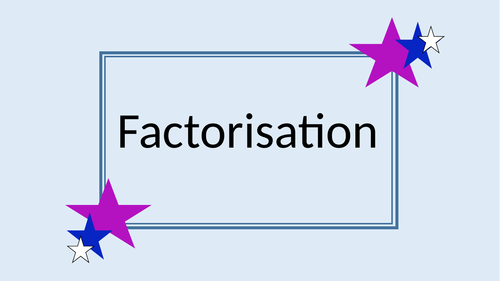 Factorising expressions