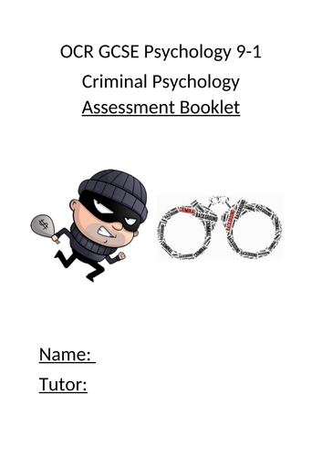 GCSE Psychology Criminology OCR Assessment and answers.