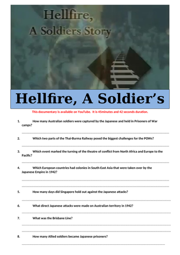 Hellfire. A Soldier's Story