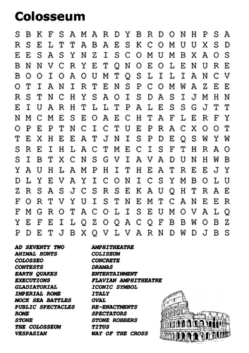 The Colosseum Word Search