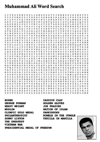 Muhammad Ali Word Search