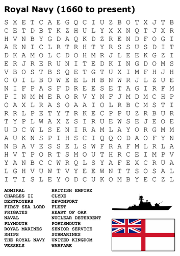 Royal Navy Word Search