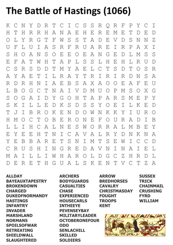 The Battle of Hastings (1066) Word Search
